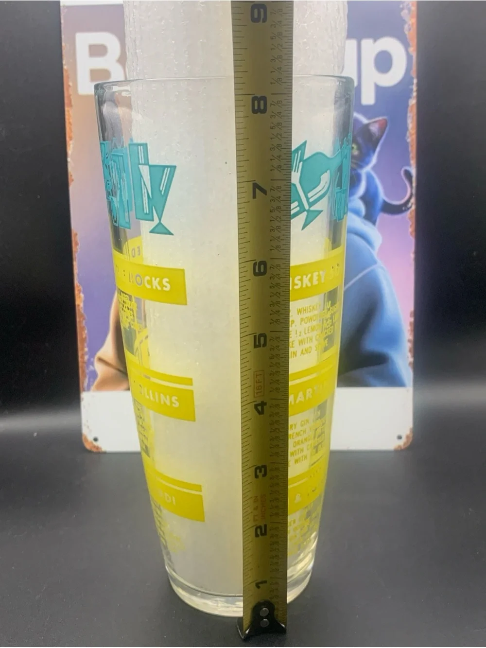 Vintage Cocktail Shaker Tumbler Mixer With Recipes Classic Style Color